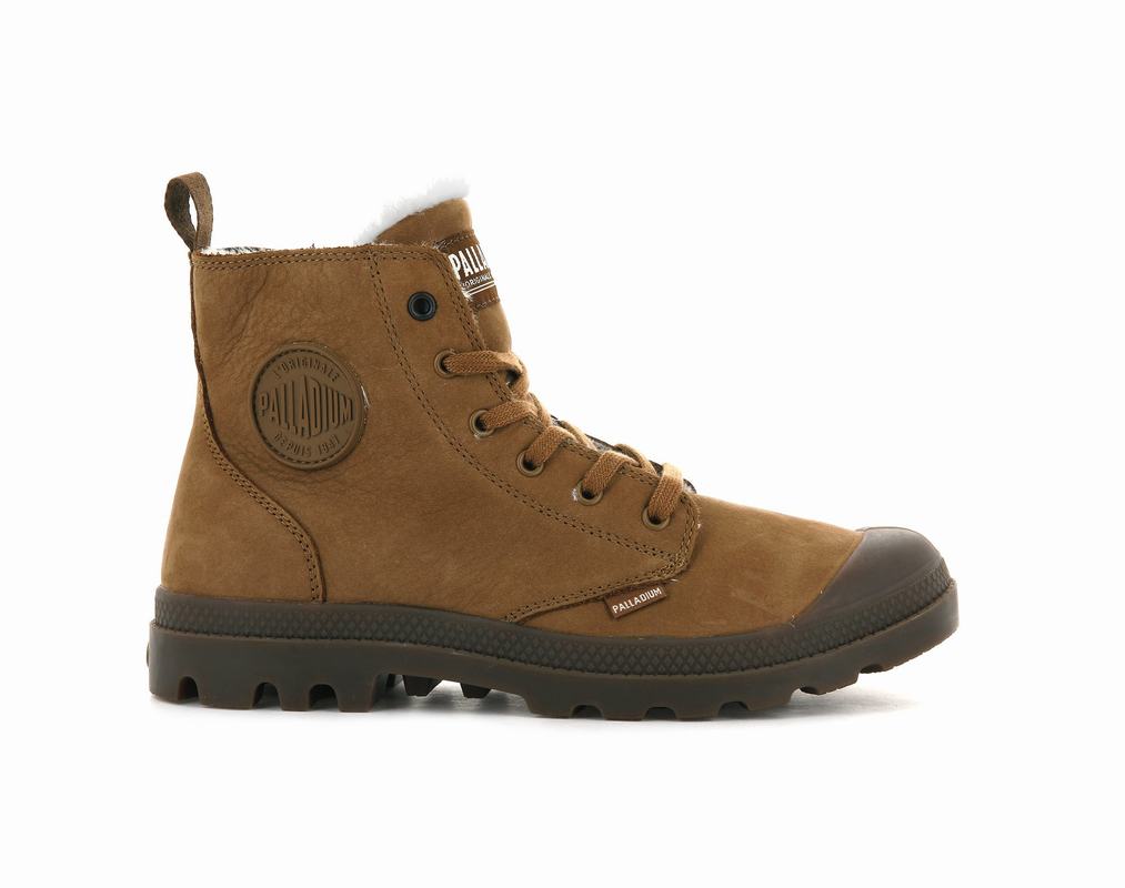 Botas Palladium Pampa Hi Zip Wl Hombre - Marrones Oscuro ||NUQL-09178||